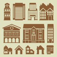 Vector set of houses icons