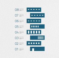 Vector abstract blocks infographic design