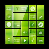 Glossy green infographic design