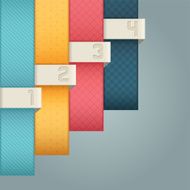 Design template with numbered banners