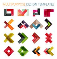 Collection of paper arrow multipurpose templates N2