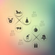 Christmas infographic with unfocused background N2