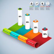 Abstract 3D isometric business Infographic N3