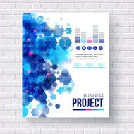 Blue design Business Report with charts