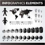 Black and white infographic set N2