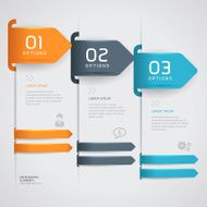 Modern arrow Infographics origami banner template - Illustration