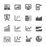 infographic and chart icon set 6 vector eps10