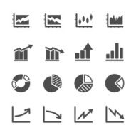 infographic and chart icon set 5 vector eps10