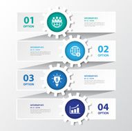 Design clean flat long icon banners template graphic or website