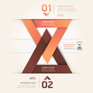 Abstract sand clock Infographics origami style