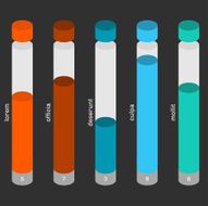 Cylinder bars infographics