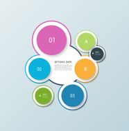 Minimal Infographic circle label design