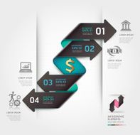 Abstract infographics finance arrow template