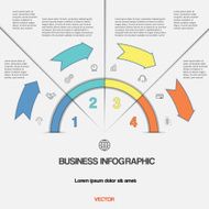 infographic template with text areas on four positions