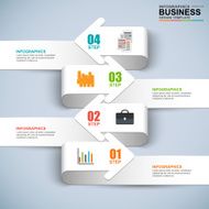 Abstract 3D digital business arrow Infographic N5