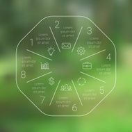 Circle line infographic Template for cycle diagram graph presentation and N11