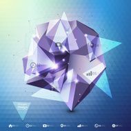 Abstract dimensional polygonal geometric infographic triangle style background for modern N2