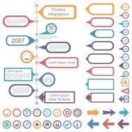 Timeline Infographics Elements Collection