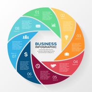 Vector circle infographic diagram 8 options