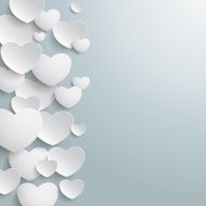 White Hearts Background Design N2