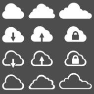 Vector Set of Cloud Icons