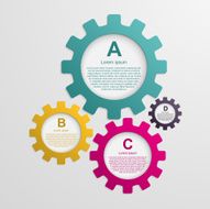 Gears infographic design template