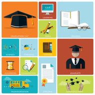 Education And Graduation Flat Icon Set N2