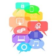 Social networking clip-art illustration