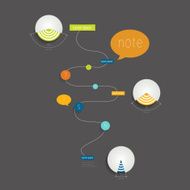 Set of infographic elements Timeline schedule template Vector illustration