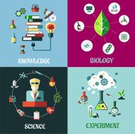 Science medicine biology and knowledge flat concepts N2