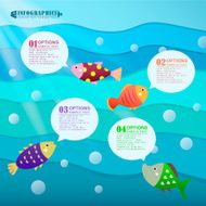 abstract ocean infographics design