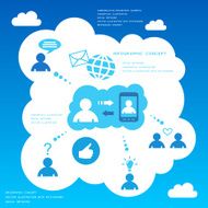 Social network infographic elements