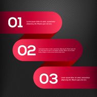 Vector bright 3D red banners set