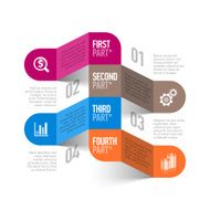 Business process abstract infographics template