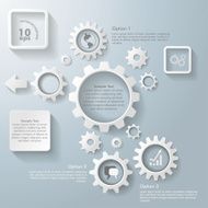 Several White Gears Infographic