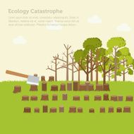 issue deforestation illustration design background