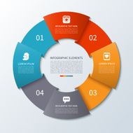 Modern arrow infographics circle