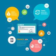 Check and Finance infographic template N2