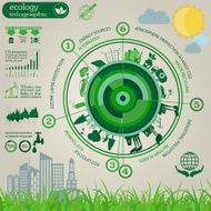 Environment ecology infographic elements Environmental risks N23