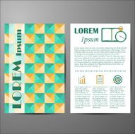 Template with geometric cover for flyers or booklets N2