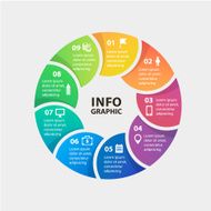 Vector circle infographics Template for diagram graph presentation and chart N4