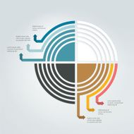 Round template Circle diagram scheme Infographics elements