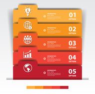 Design multicolour number banners template graphic or website ve N5