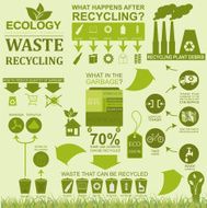 Environment ecology infographic elements Environmental risks N25