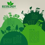 Environment ecology infographic elements Environmental risks N26