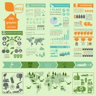 Environment ecology infographic elements Environmental risks N31