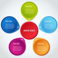 Conceptual colorful circular design banners with arrows Business concept Infographics