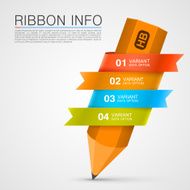 Ribbon with a pencil list of options N2