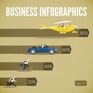 Vector business info graphic set with rivalry businessman