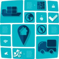 navigation flat infographic N2